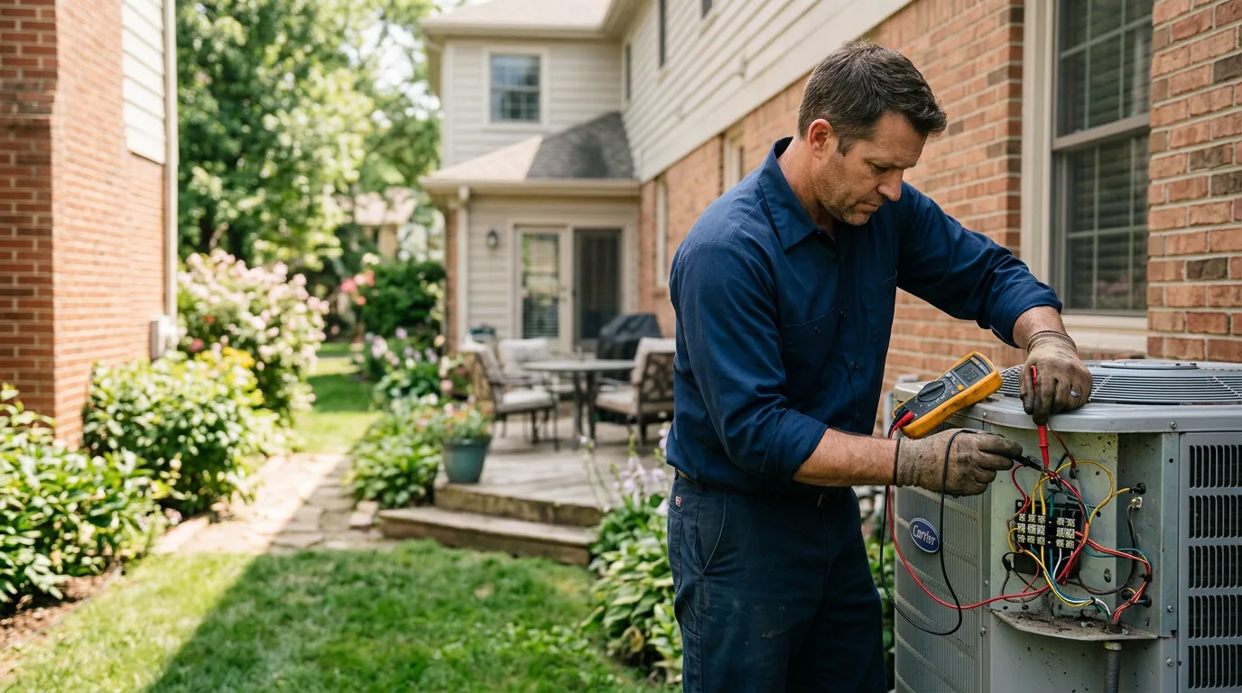 HVAC technician working near Lakewood, CA